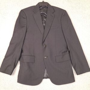 Banana Republic Blazer Mens 38R Black Striped Jacket‎ Sport Coat